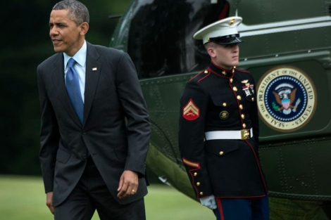 Obama llega a la Casa Blanca.| Afp