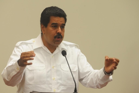 Nicols Maduro durante una conferencia de prensa en la que habla de Snowden | AFP