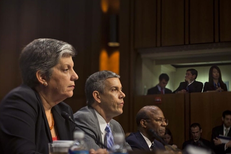 La secretaria de Seguridad Nacional de EEUU, Janet Napolitano, en el Congreso. | Efe