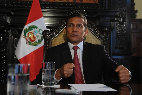 Ollanta Humala, durante una entrevista. | Foto: G. Pérez