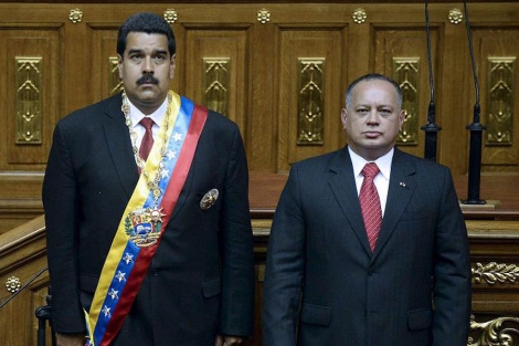 El presidente de Venezuela, Nicolás Maduro, junto al presidente de la Asamblea Nacional | Afp