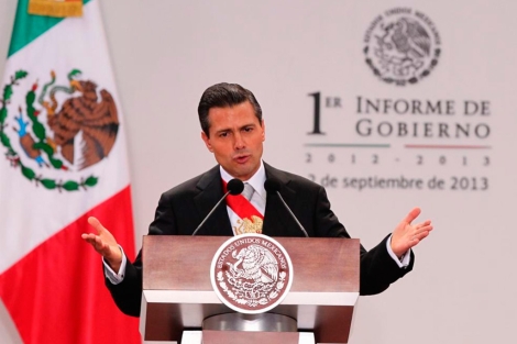 El presidente de México, Enrique Peña Nieto, durante su discurso. | Efe