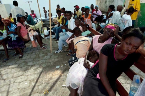 Enfermos de cólera en Haití en 2010.| Afp