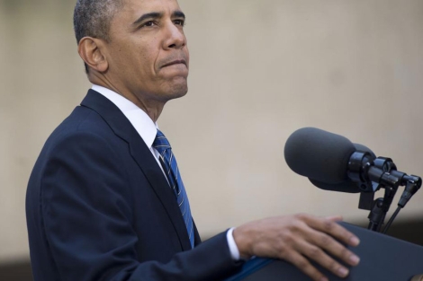 El presidente Obama en una comparecencia este lunes.| Afp
