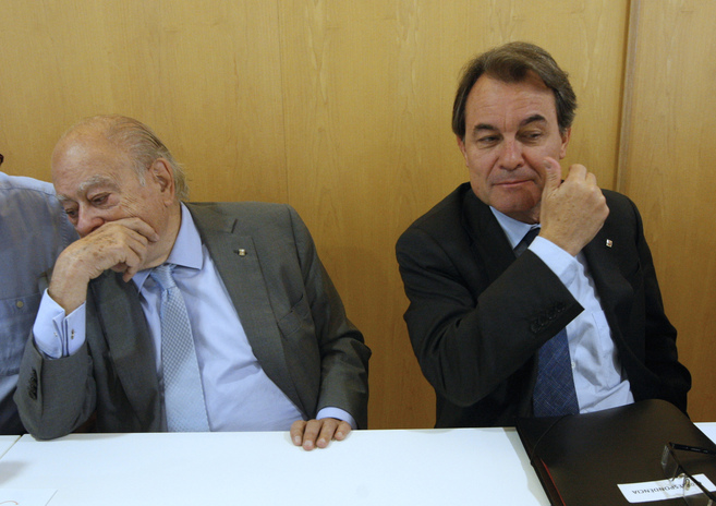 Jordi Pujol y Artur Mas, durante una reunin ejecutiva de CDC en...