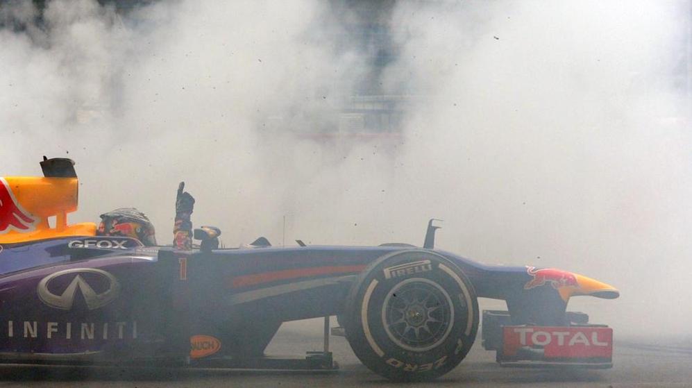 Vettel hizo ruedas en el circuito tras el ttulo.
