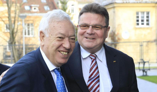 Jos Manuel Garca- Margallo con su homlogo lituano, Linas...