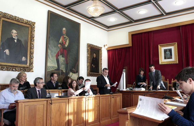 La sesin plenaria del Ayuntamiento de Portugalete.