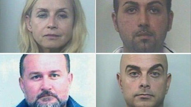 Foto de cuatro de los detenidos publicada por la Polica italiana.