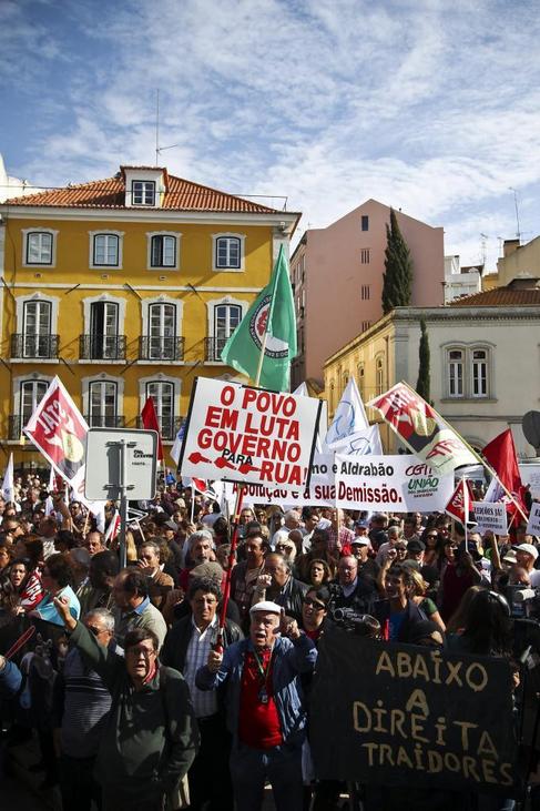 Protestas en Portugal.