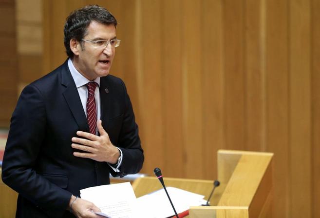 Alberto Nez Feijo interviene en el Parlamento de Galicia, su...