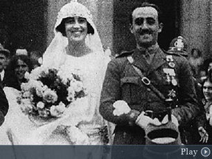 Francisco Franco y Carmen Polo en el da de su boda