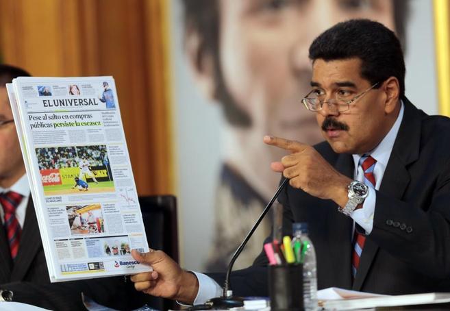El presidente venezolano, Nicols Maduro, en una rueda de prensa.