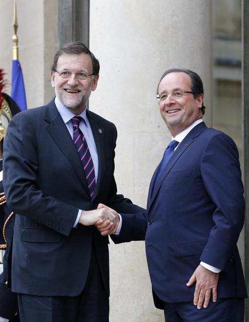 Mariano Rajoy, recibido por su homlogo frances, Franois Hollande
