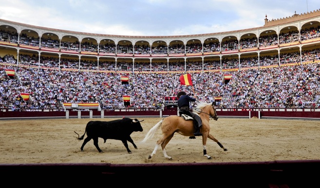 La plaza de toros de las ventas en Madrid en la Feria de San Isidro