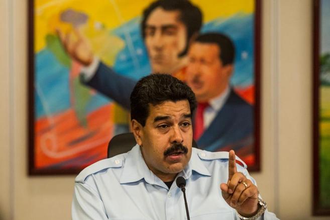 Nicols Maduro, durante la rueda de prensa.