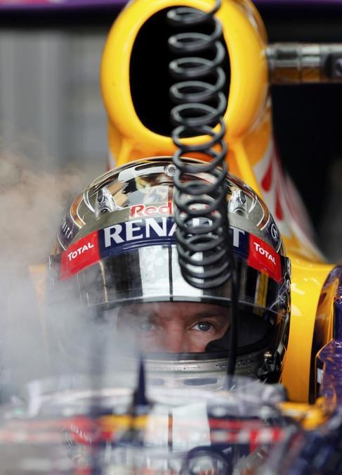 Sebastian Vettel, durante la sesión de libres.