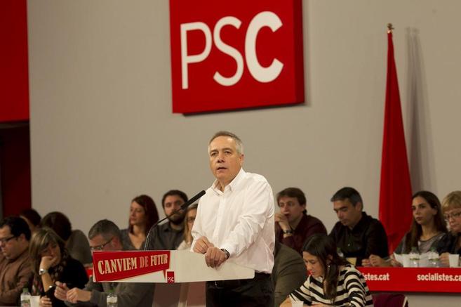 Pere Navarro durante el Consell Nacional del PSC