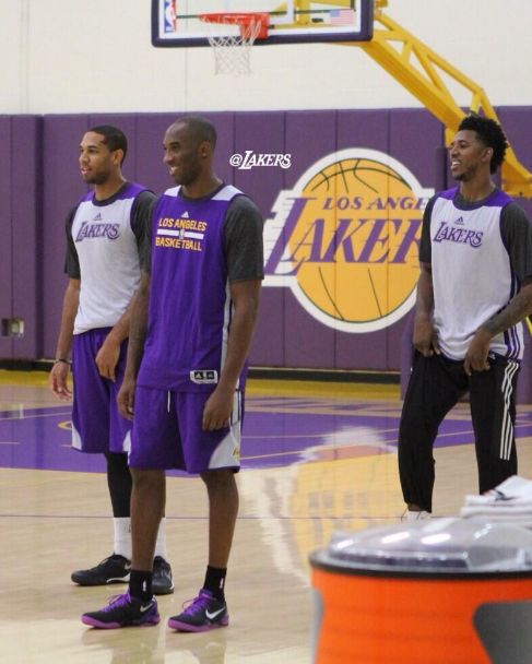 Kobe Bryant, durante su segundo entrenamiento con los Lakers