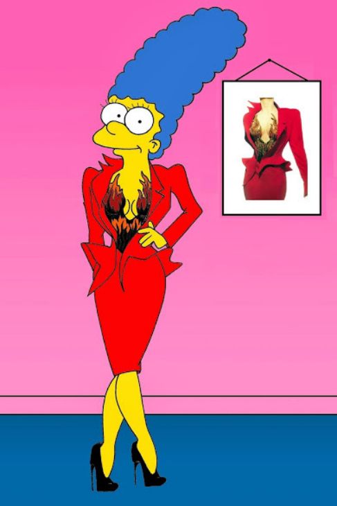 Marge con el 'Fire Suit' de Thierry Mugler.