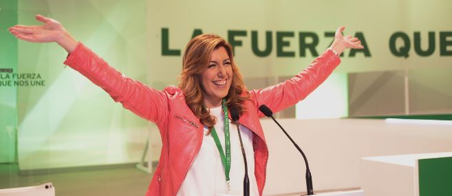 Susana Díaz, este sábado en el congreso de Granada.