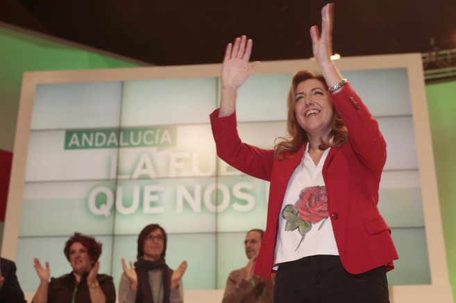 Susana Daz en la jornada de clausura del congreso socialista.