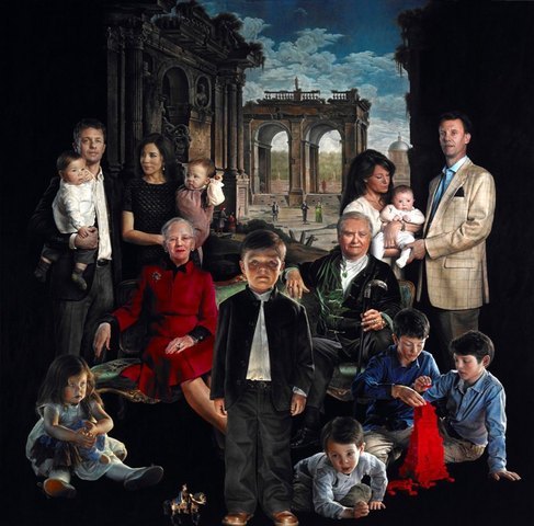 Retrato de la familia real danesa