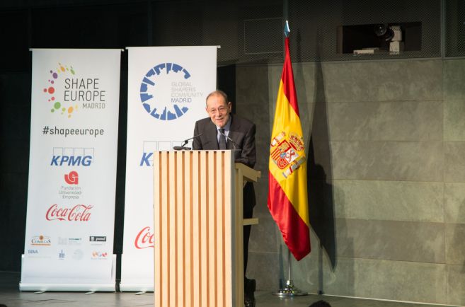 Javier Solana durante su intervencin en el encuentro Shape Europe