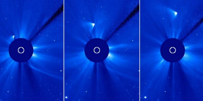 Esta secuencia muestra los restos del cometa ISON tras su...