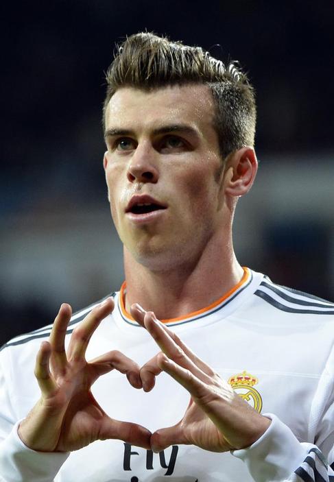 Gareth Bale, tras uno de sus goles al Valladolid.