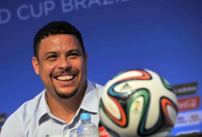 Ronaldo durante la conferencia de prensa celebrada en Costa do Sauipe.