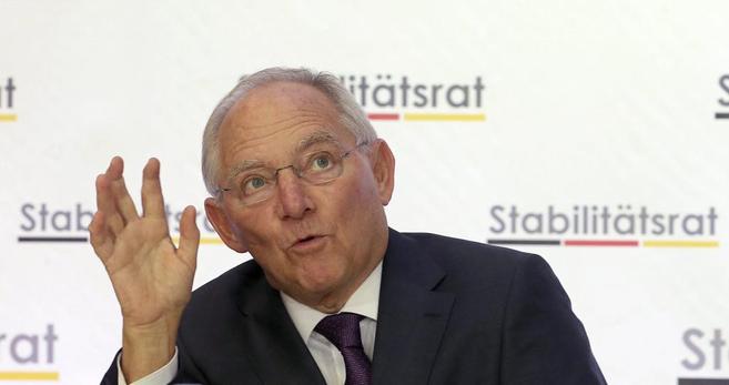 El ministro de Finanzas alemn, Wolfgang Schuble, este jueves en...
