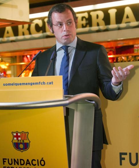 Sandro Rosell, durante un acto del FC Barcelona.