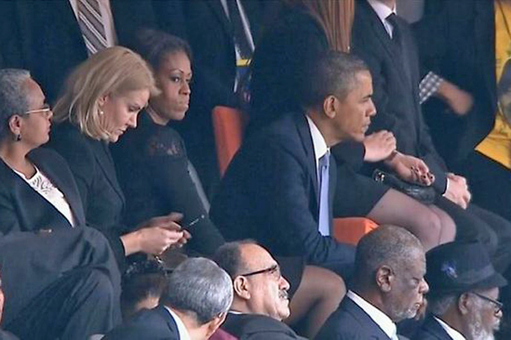 Michelle, finalmente, cambi el asiento a su marido y se coloc...