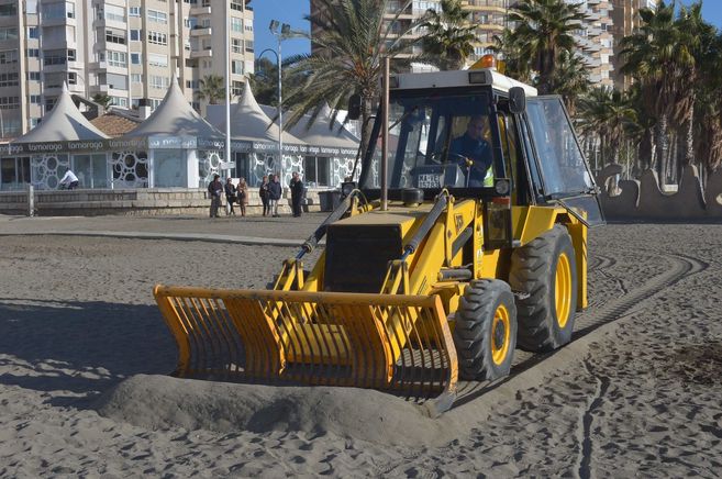 Mquina en la playa de La Malagueta