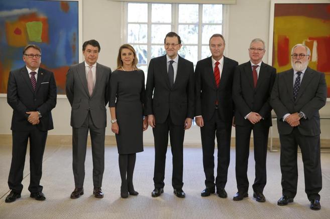 Rajoy, junto a los presidentes de Murcia, Comunidad Valenciana,...