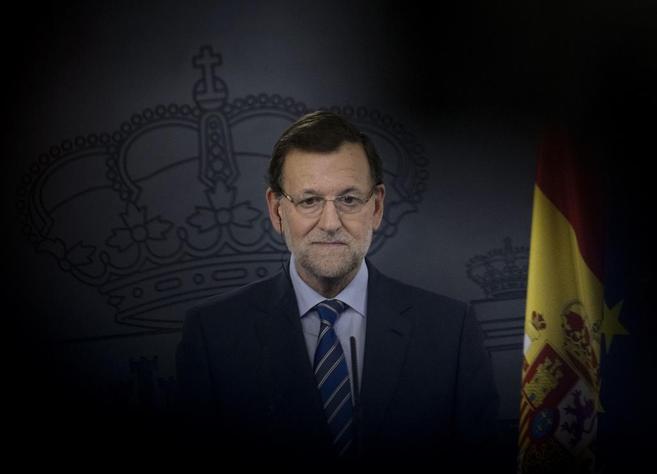 Mariano Rajoy, durante su comparecencia en Moncloa.