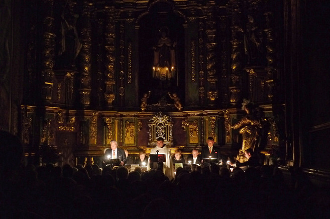 Un momento del acto dedicado a San Juan de la Cruz, en beda (Jan).