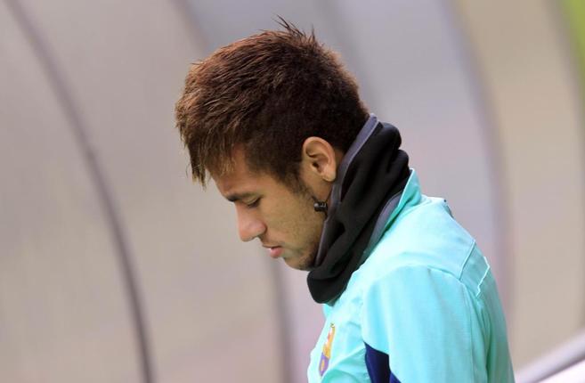 Neymar, en la ciudad deportiva de  Sant Joan Desp.