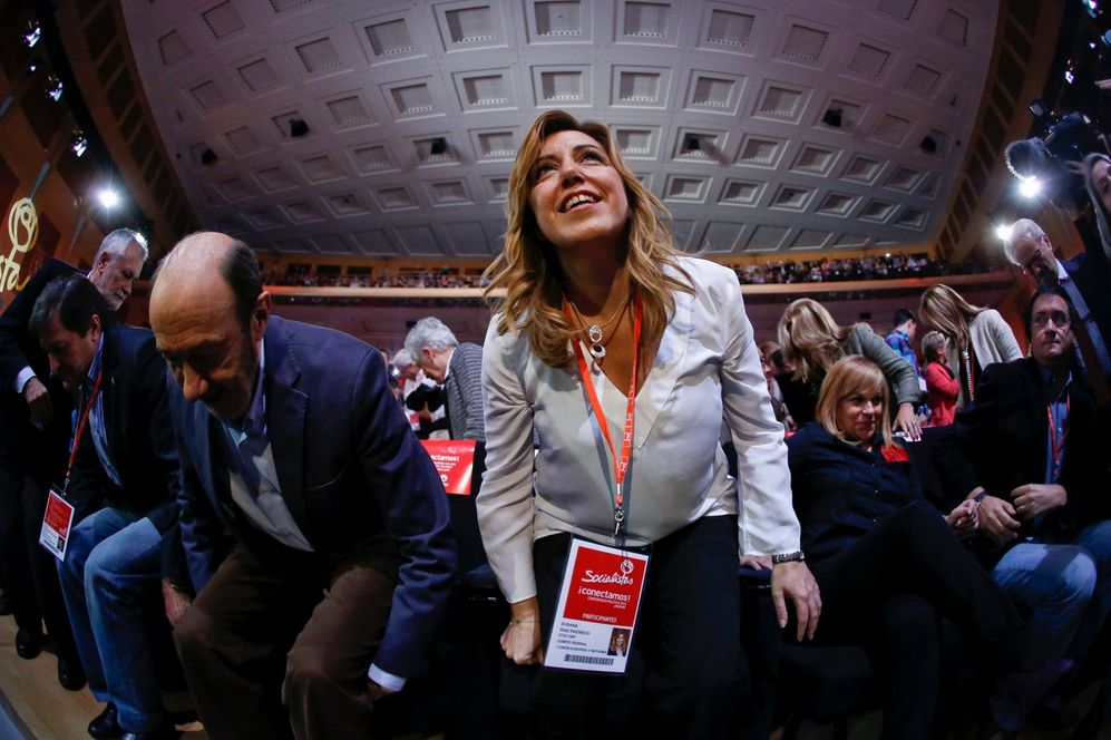 Rubalcaba y Susana Daz, en la Conferencia Poltica del PSOE en...
