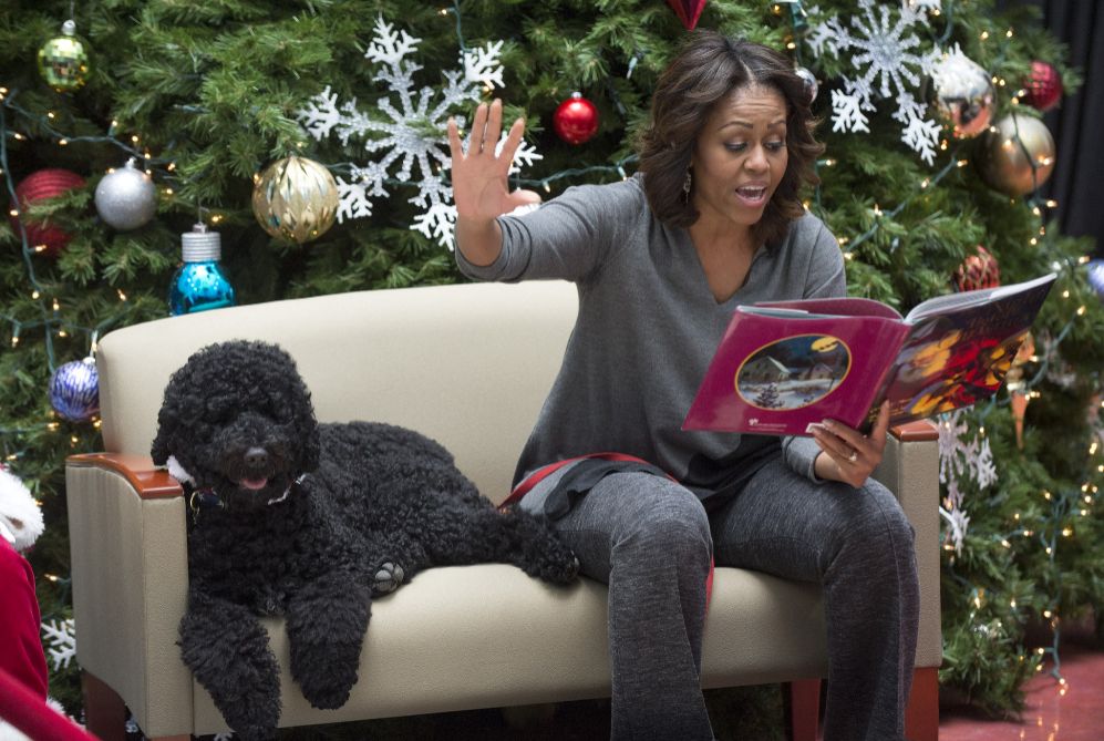 En diciembre, la primera dama se llev a los perros presidenciales a...