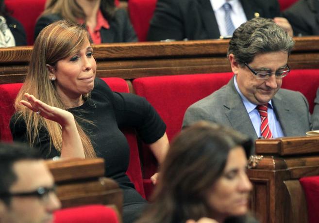 La lder del PP cataln, Alicia Snchez-Camacho, en el Parlament.