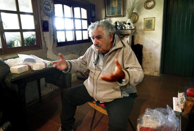 El presidente uruguayo, José Mujica, en su casa de Montevideo.
