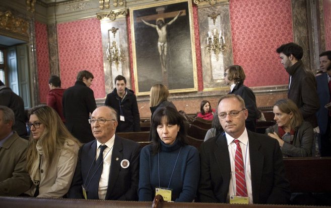 Los padres y el abuelo de Marta del Castillo en la vista del Tribunal...