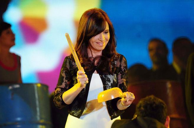 La presidenta Cristina Fernndez de Kirchner en el acto conmemorativo...