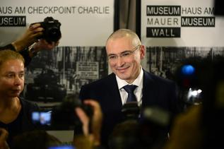 Jodorkovski, ante la prensa hoy en Berln.