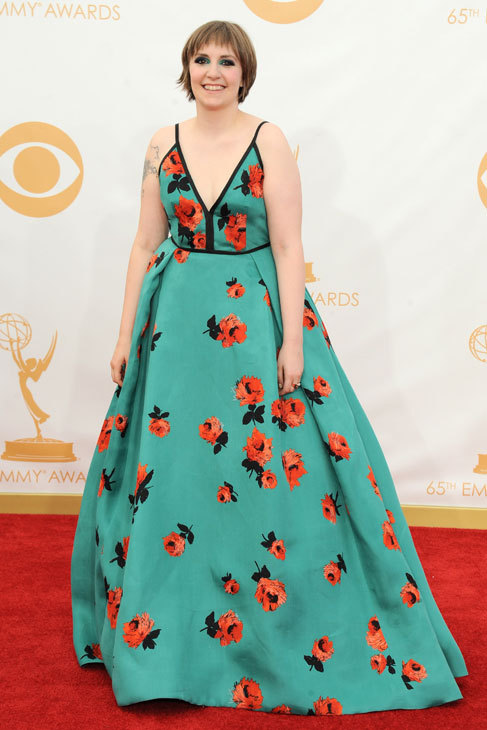Lena Dunham, con look de Prada en la 65 edicin de los premios Emmy.