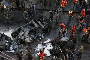 Imagen del atentado en Beirut