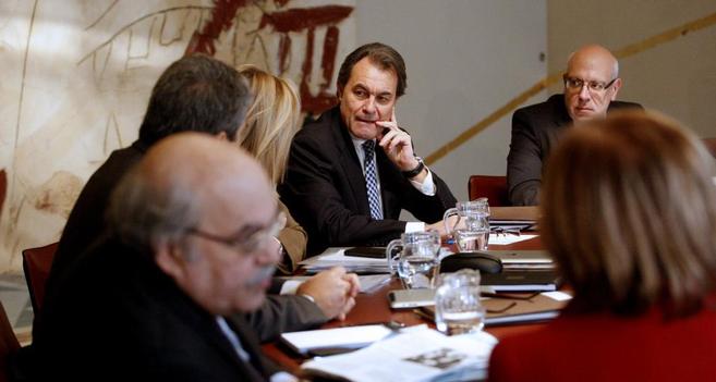 El president Artur Mas, en un reciente Consell Executiu