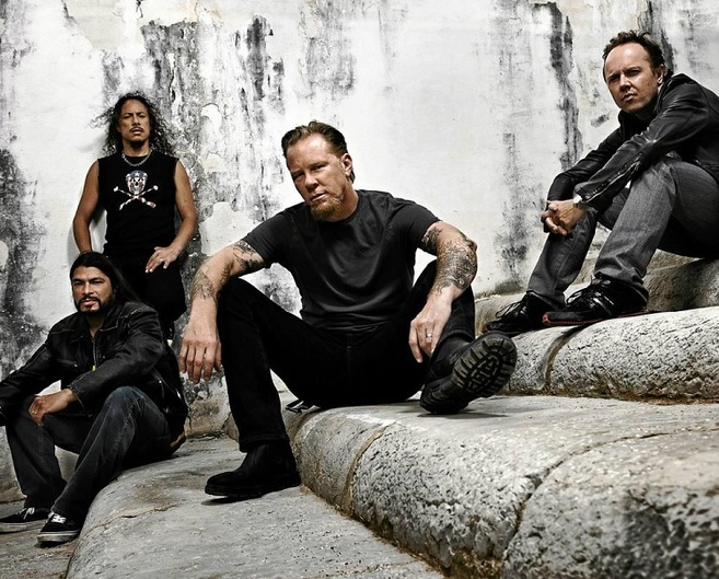 Componentes del grupo de msica Metallica.